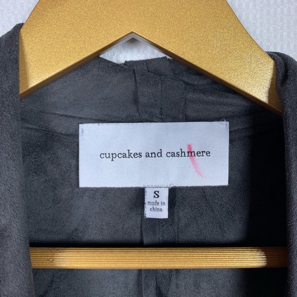 Cupcakes and Cashmere | Faux Suede Draped Jacket - Picture 2 of 7
